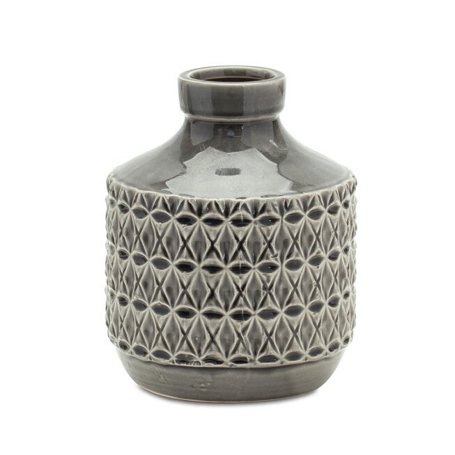 Vase 7 inchesH Terra Cotta, GREY, hi-res image number 0