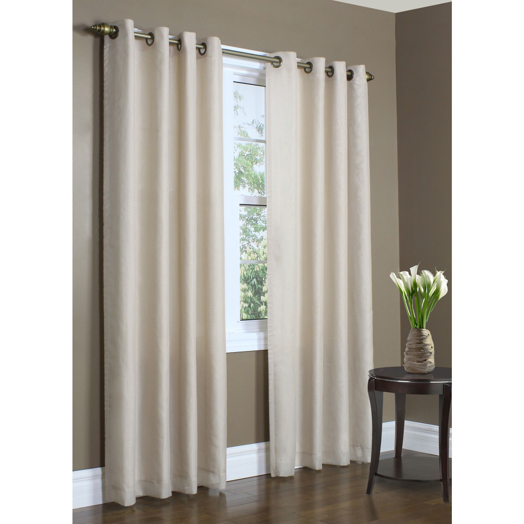 Rhapsody Lined Light Filtering Grommet Curtain Panel, , alternate image number 6