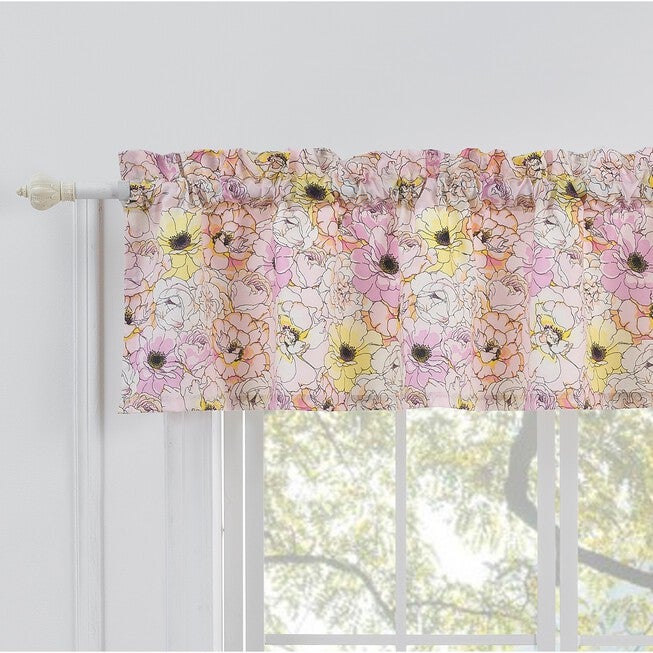 Misty Bloom Window Valance, PINK, hi-res image number 0