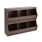 Fremont Stacked 6-Bin Storage Cubbie, Espresso, , on-hover image number null