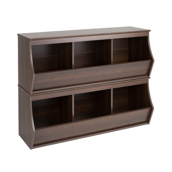 Fremont Stacked 6-Bin Storage Cubbie, Espresso, , on-hover image number null