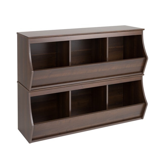 Fremont Stacked 6-Bin Storage Cubbie, Espresso, , on-hover image number null