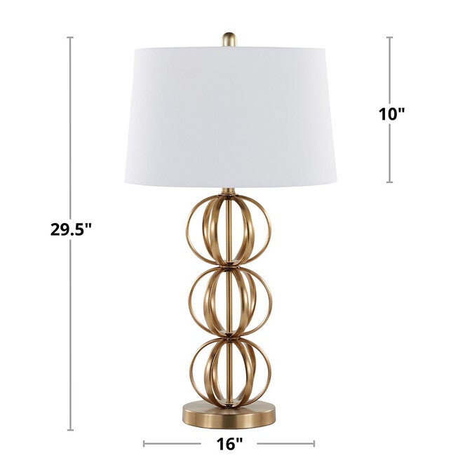 Linx 29 inches Metal Table Lamp - Set Of 2, , alternate image number null