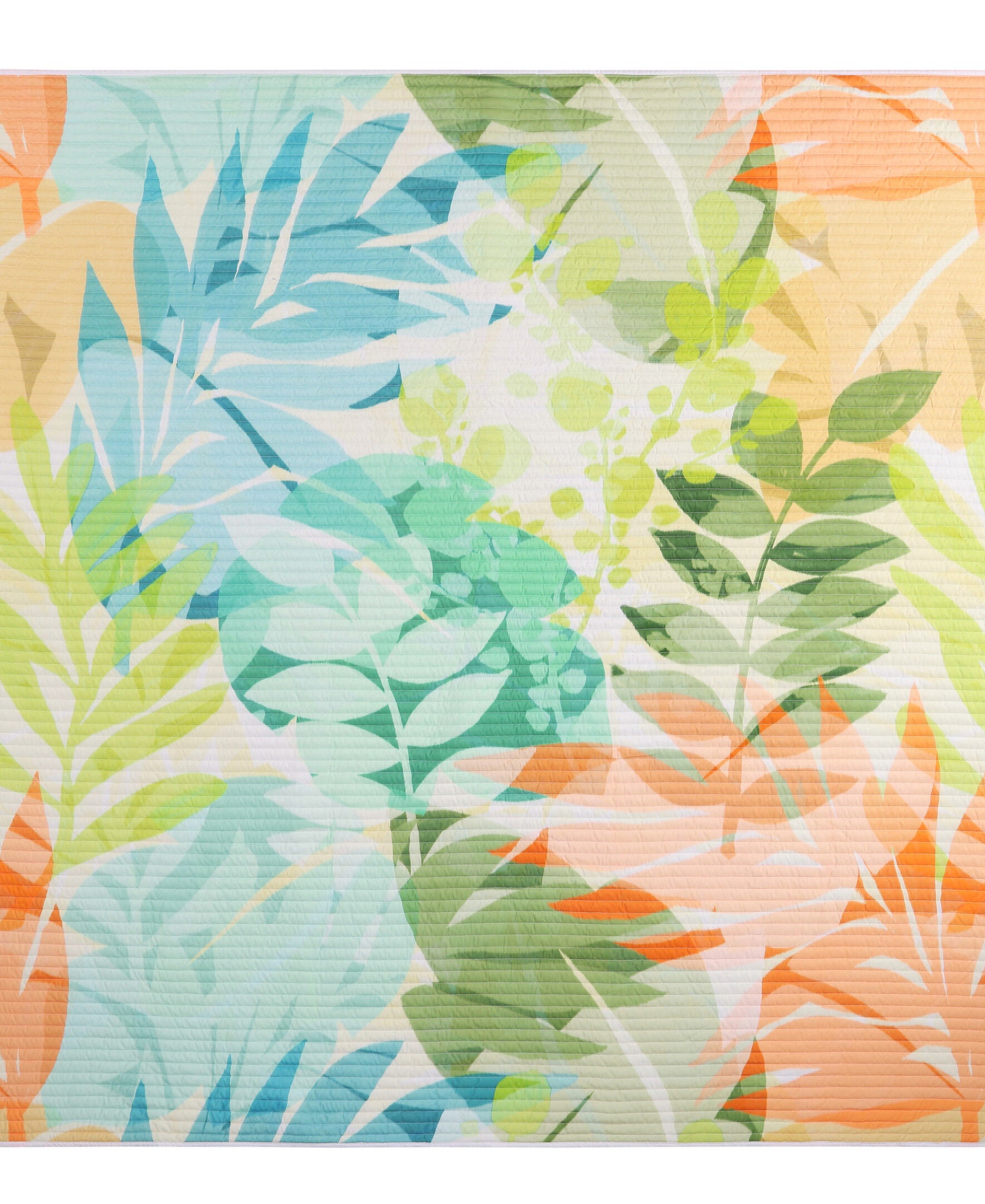 TIKI FULL/QUEEN 3PC. QUILT SET, GREEN, alternate image number 2