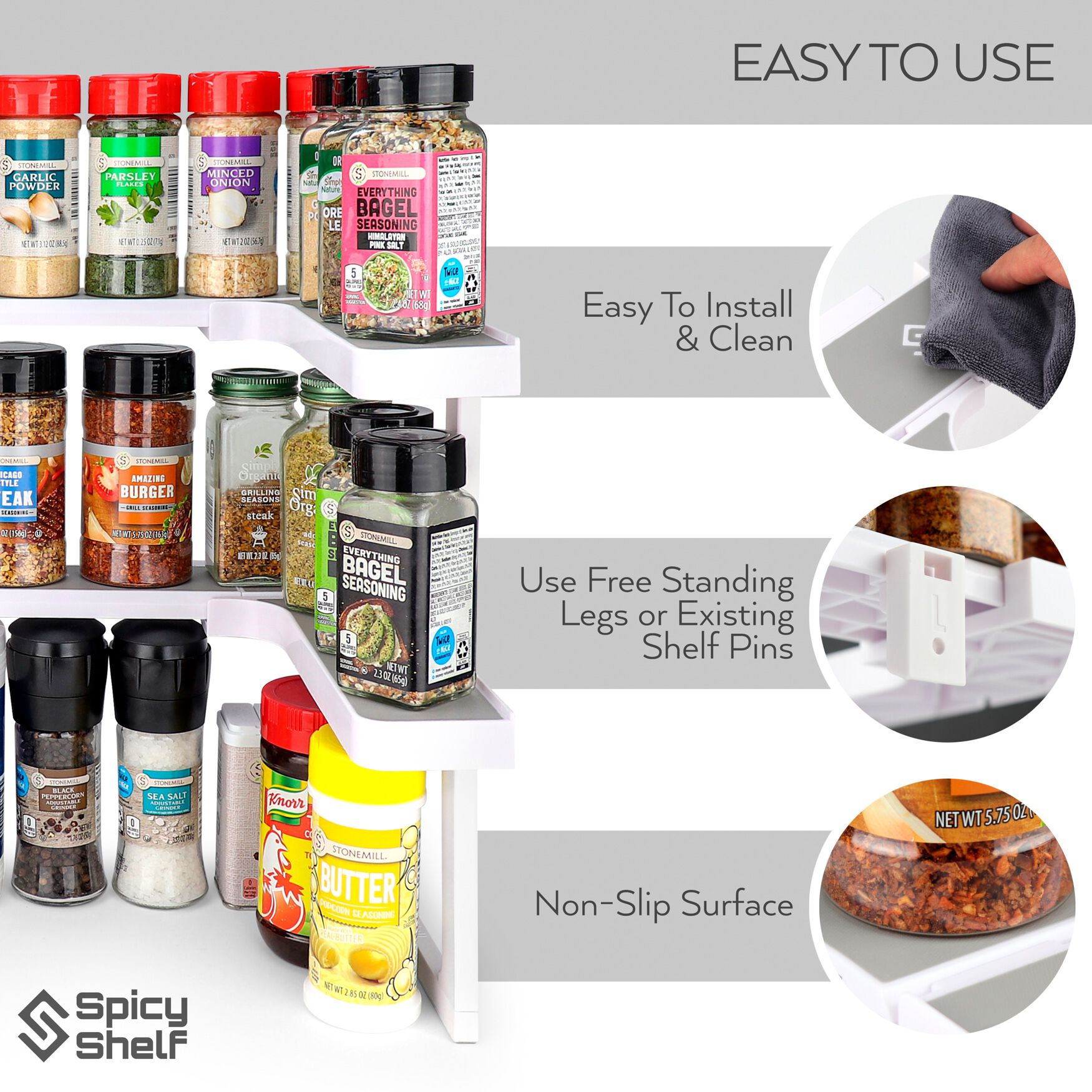 Spicy Shelf&reg;, Set of 2, WHITE, on-hover image number 1