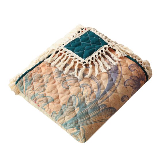 Eden Peacock Quilted Throw Blanket, , on-hover image number null