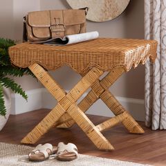 Woven Rattan Ottomans