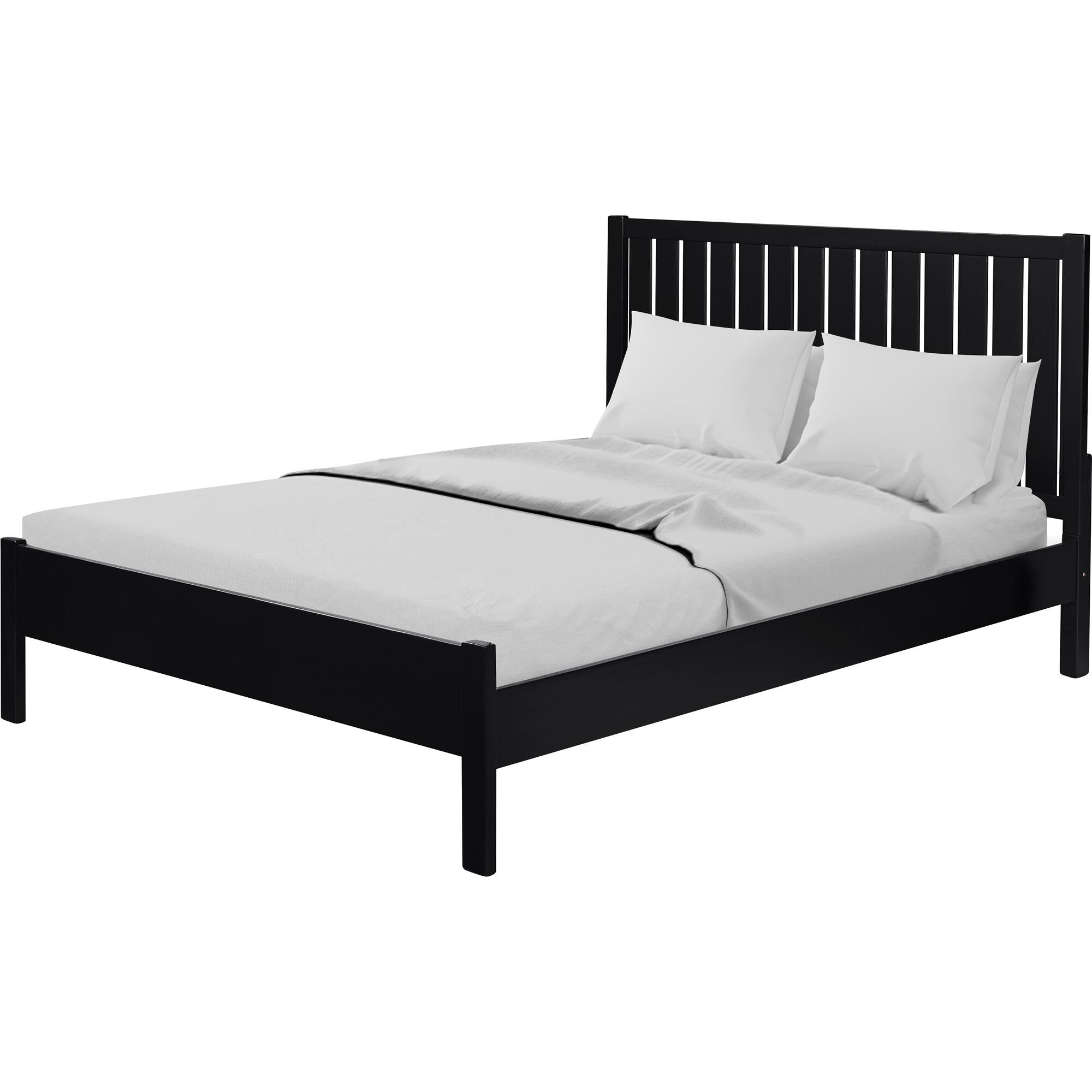 Graham Wooden Platform Bed in Black, Queen, BLACK, alternate image number 2