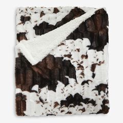 Faux Fur Animal Print Throw