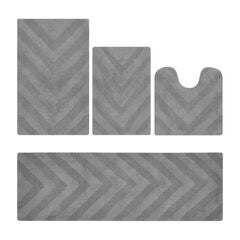 Hugo Collection 100% Cotton 4 Piece (17" X 24" | 20" X 20" | 21" X 34" | 20" X 60") Bath Rug Set