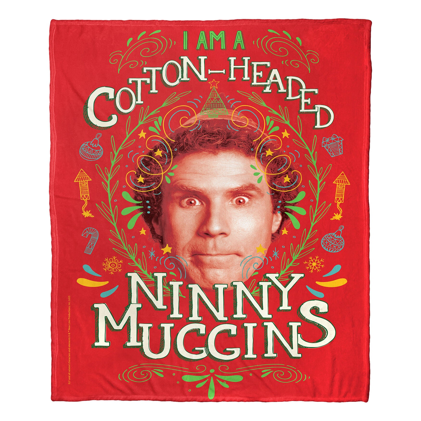 Wb Elf Ninny Muggins Silk Touch Throw Blanket, , on-hover image number 1
