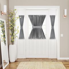 Buffalo Check Rod Pocket Door Panel And Tieback