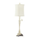 White Polystone Coastal Buffet Lamps, , on-hover image number 1