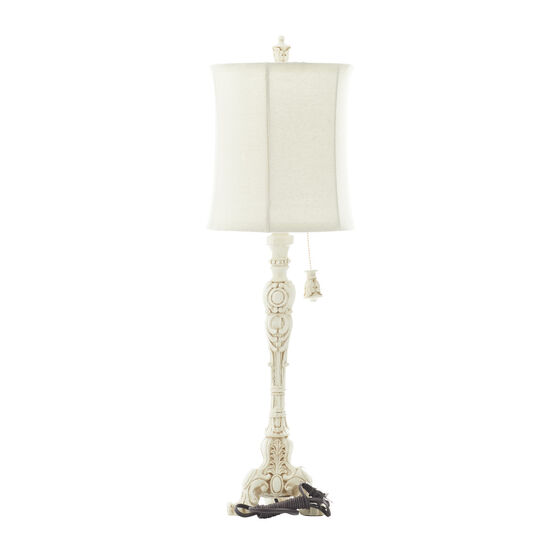 White Polystone Coastal Buffet Lamps, , on-hover image number null