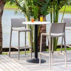 Set of 2 Rue Outdoor Stackable Bar Stools