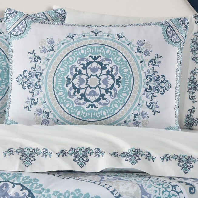 Afton 4 Piece Comforter Set, BLUE, alternate image number 1
