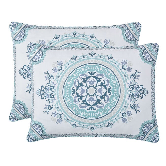 Afton 4 Piece Comforter Set, BLUE, alternate image number 2