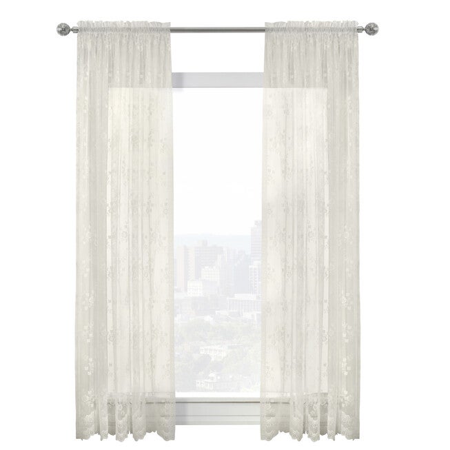 Mona Lisa Sheer Rod Pocket Curtain Panel, , on-hover image number 1