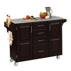 Large Black Finish Create a Cart with Salt & Pepper Granite Top, BLACK SALT WATER DIVE PEPPER, hi-res image number null