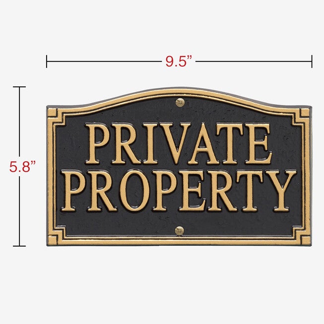 Private Property Statement Plaque, , alternate image number null