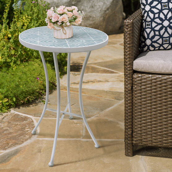Aviva Mosaic Tile Outdoor Side Table Side Table, , on-hover image number null