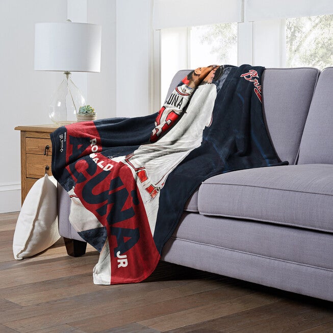 Mlb 575 Braves- Ronald Acuma Jr Silk Touch Throw Blanket, , alternate image number 3