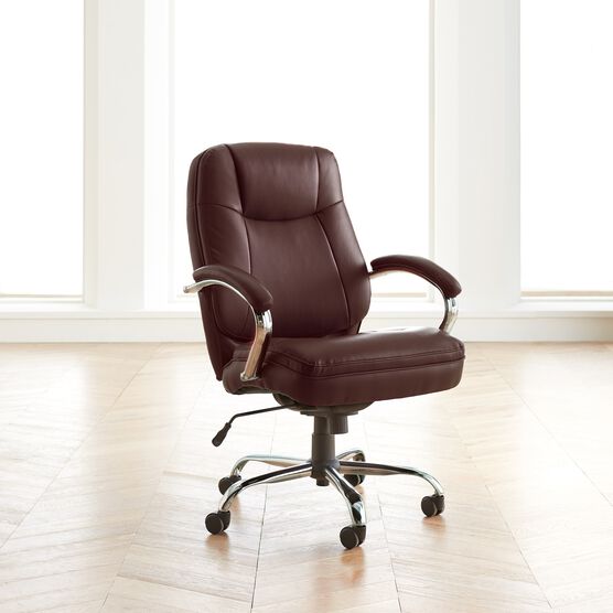 Oversized Women's Office Chair, BROWN, hi-res image number null