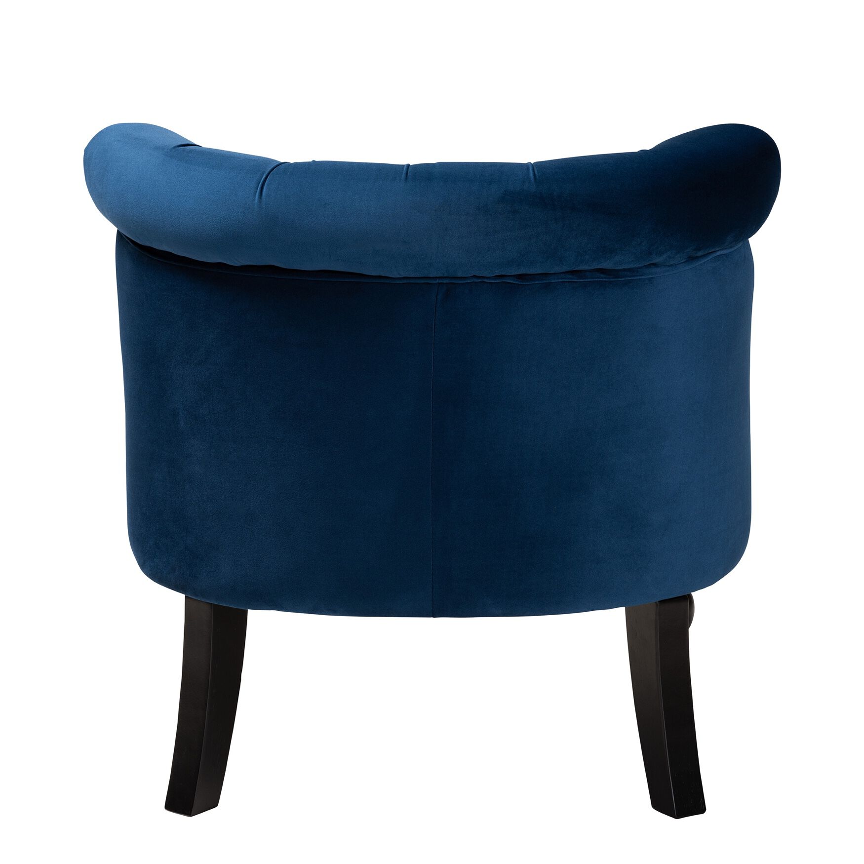 Flax Classic And Traditional Navy Blue Velvet Fabric And Black Finished Wood Accent Chair, , alternate image number 3