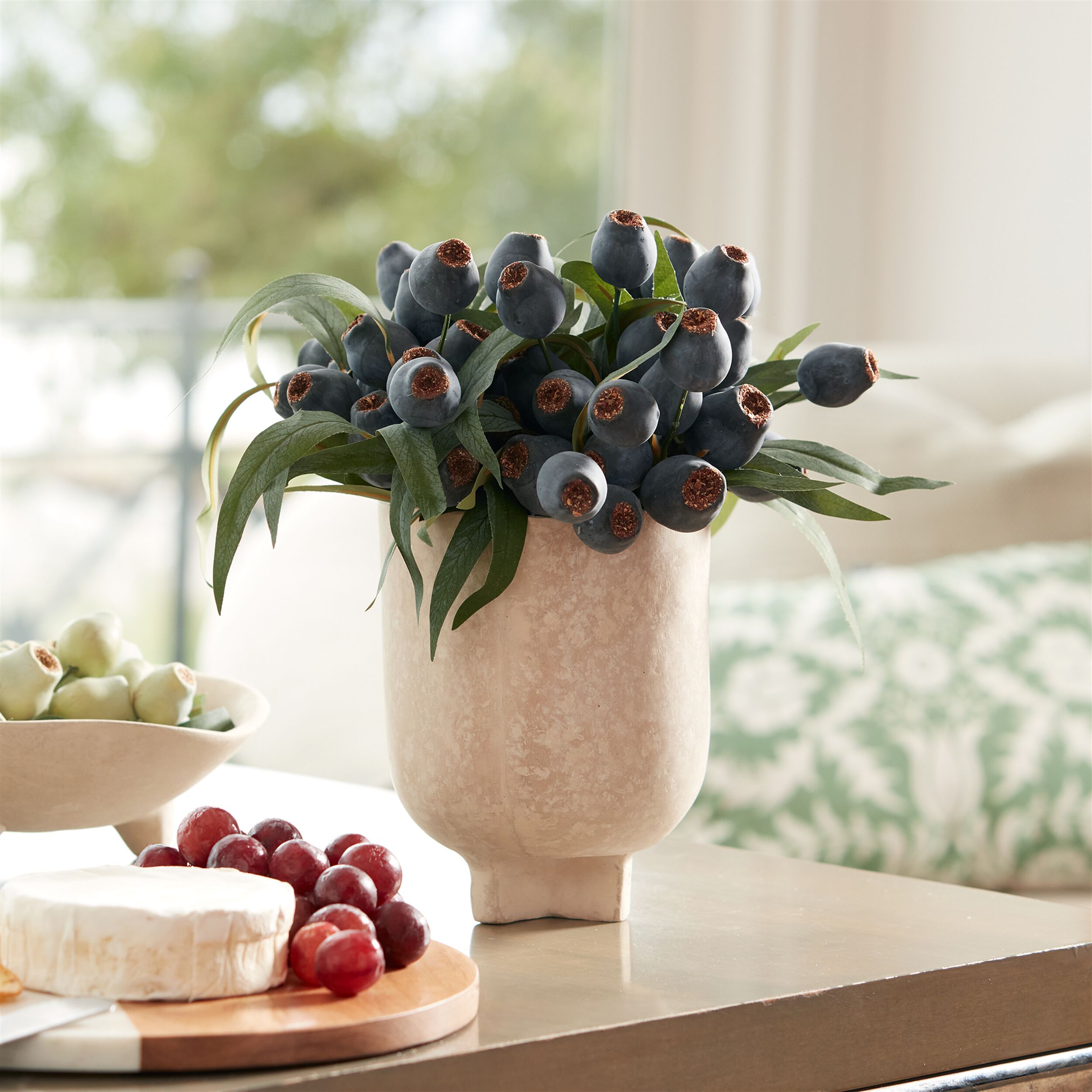 Recycled Paper Chalk Vase 7 inchesH, BEIGE, alternate image number 1