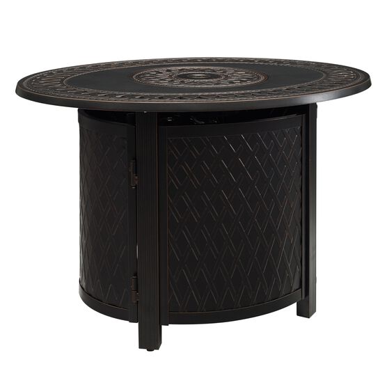 James Aluminum Oval LPG/NG Fire Pit, BRONZE, hi-res image number null