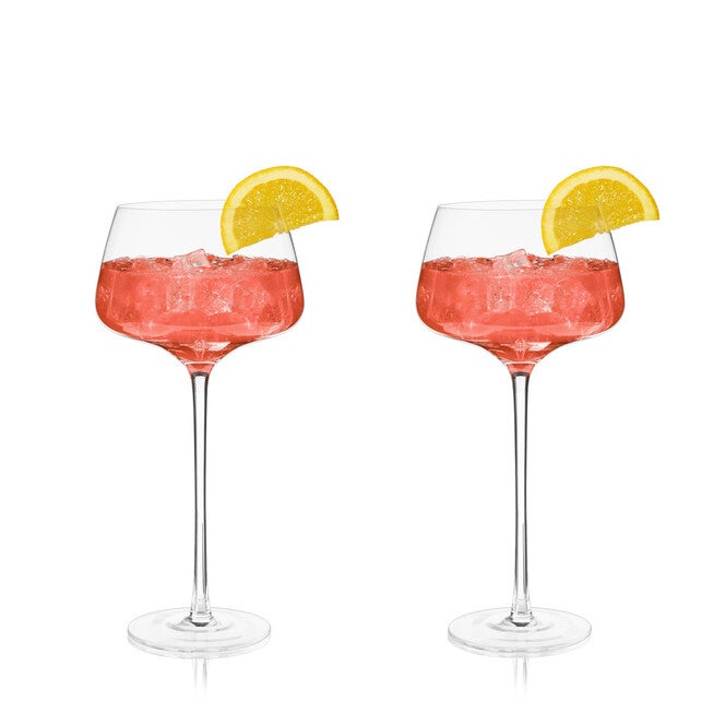 Angled Crystal Amaro Spritz Glasses, CLEAR, hi-res image number null