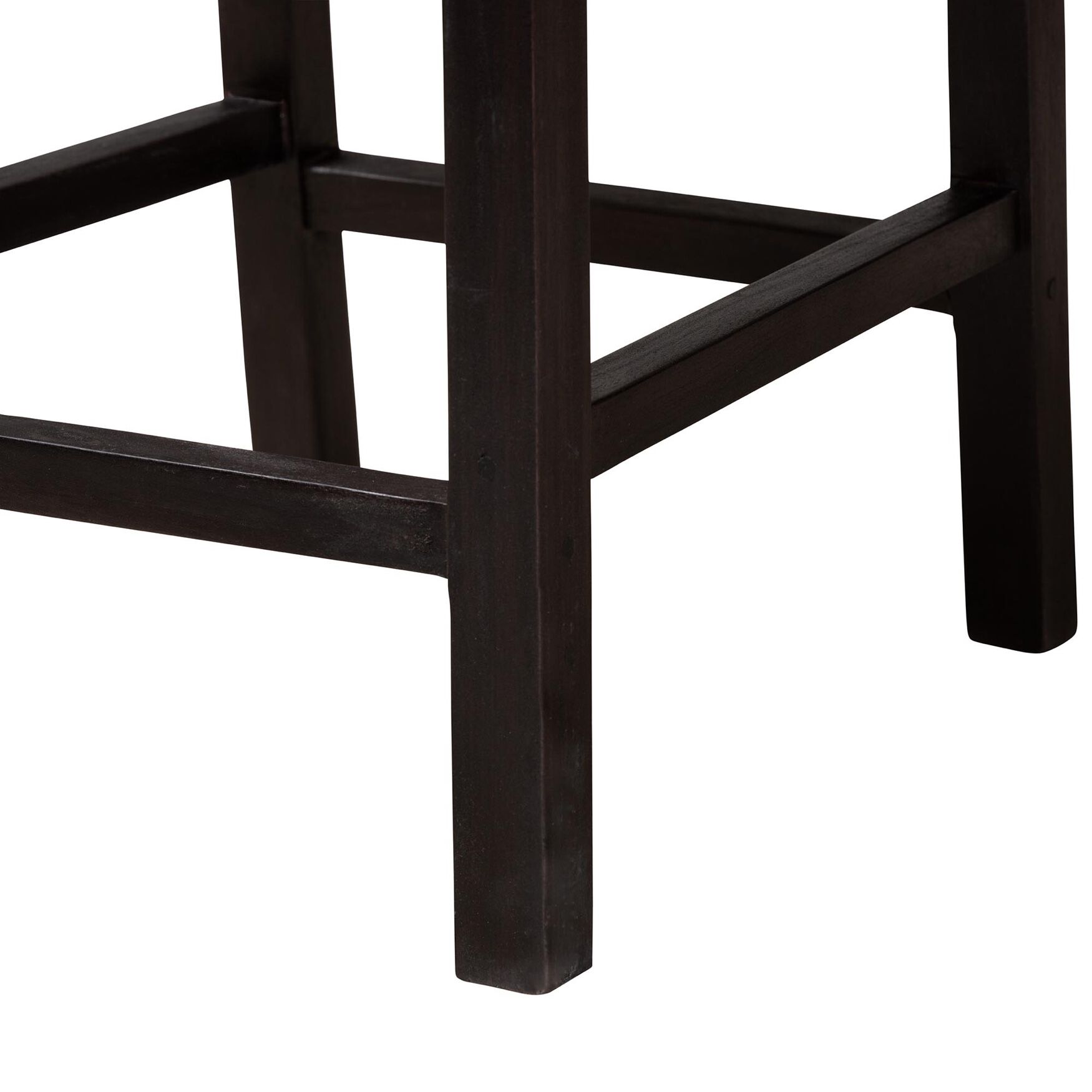 Laymi Modern Bohemian Dark Brown Mahogany Wood and Seagrass Counter Stool, , alternate image number 11
