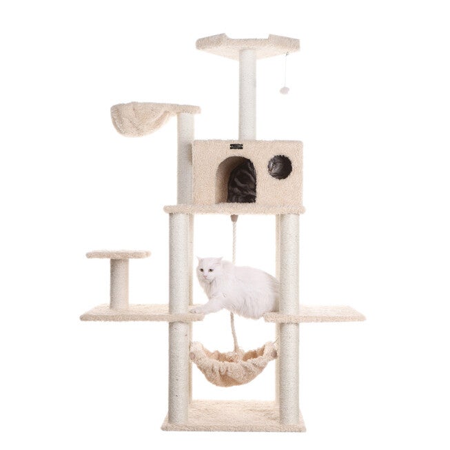 Mult-Level Real Wood Cat Tree Hammock Bed, Climbing Center, , alternate image number null