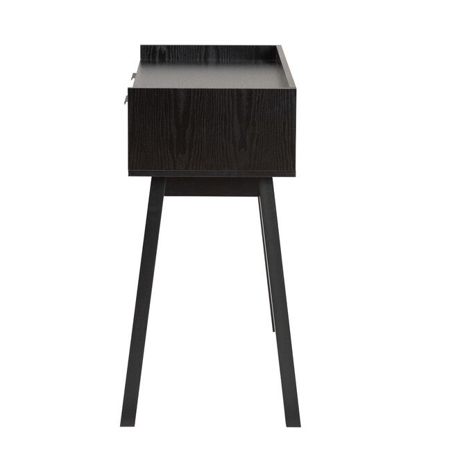 Kalani Mid-Century Modern Two-Tone Espresso Brown And Natural Brown Finished Wood 2-Drawer Console Table, , alternate image number null