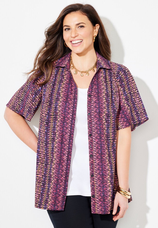 Timeless Short Sleeve Blouse Roaman's