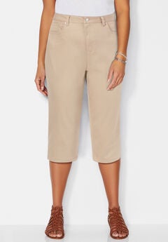 Sateen Stretch Capri