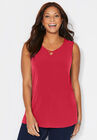 Crisscross Timeless Tunic Tank, RED, hi-res image number null