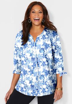 Plus Size Blue Blouses