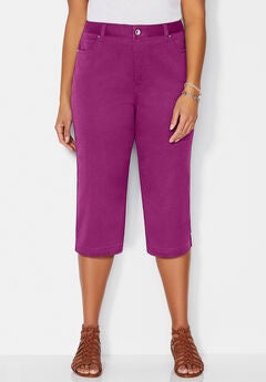 Sateen Stretch Capri