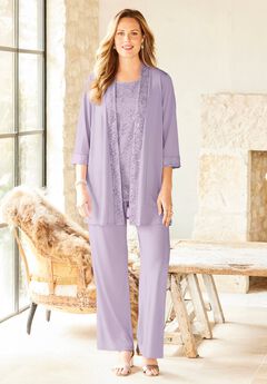 Lace Gala 3-Piece Pant Suit