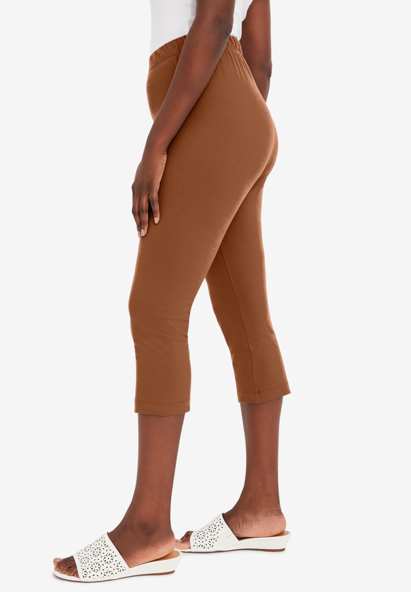 Everyday Stretch Cotton Capri Legging, , alternate image number 3