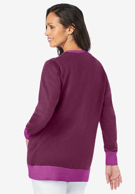 Fine Gauge Cardigan, , on-hover image number null