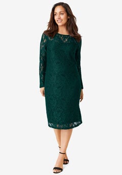 Stretch Lace Shift Dress