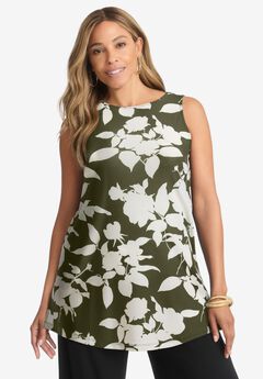 Stretch Knit Tunic Tank