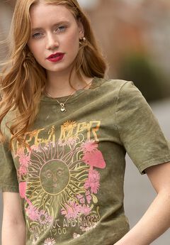 Stretch Cotton Graphic Tee