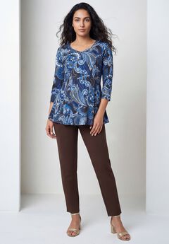 Knit Crepe Sweetheart Neckline Peplum Top