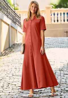 Plus Size Cotton Maxi Dress 