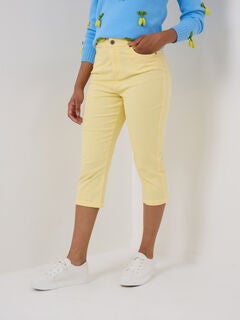 Stretch Denim Capri Pant