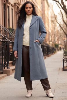 Full Length Wool Blend Coat