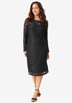 Stretch Lace Shift Dress